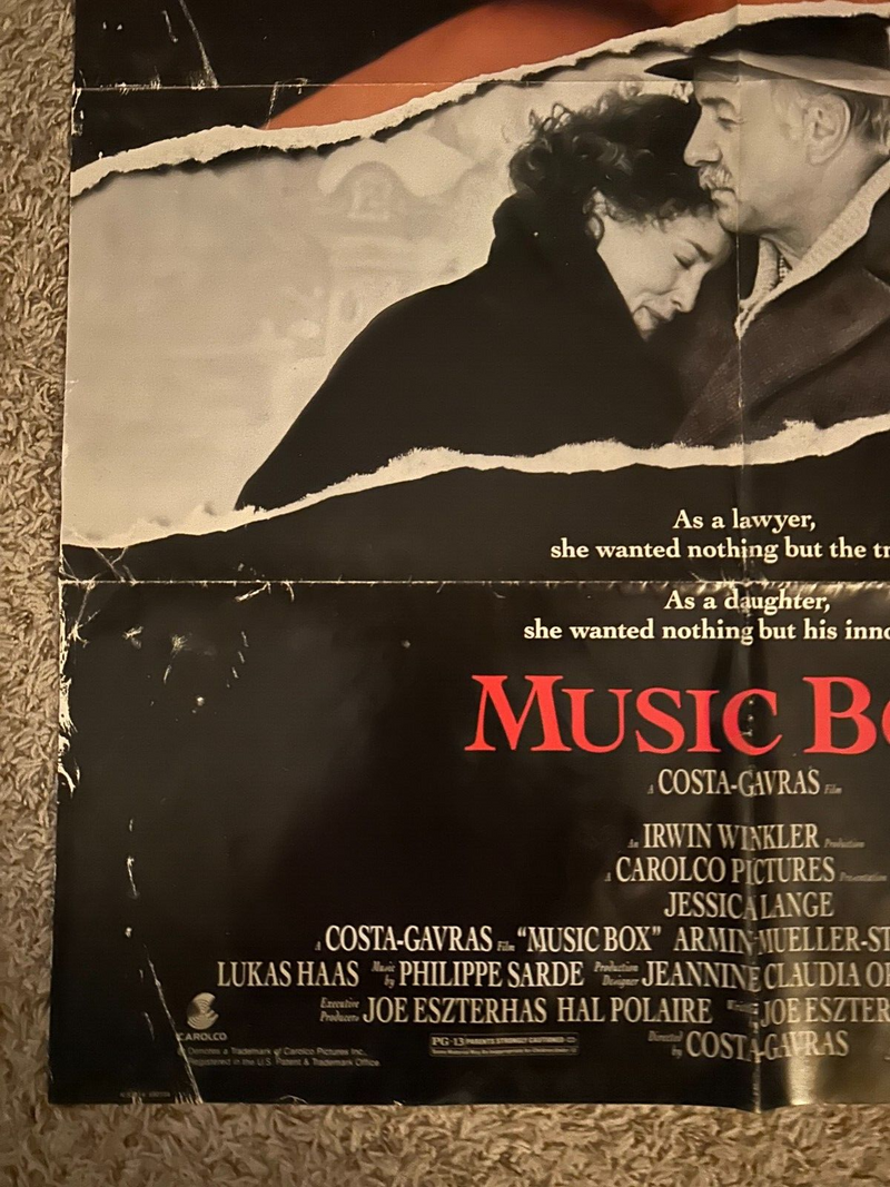 Music Box (1989) Original Movie Poster One-Sheet 27x40 Folded Jessica Lange BP82