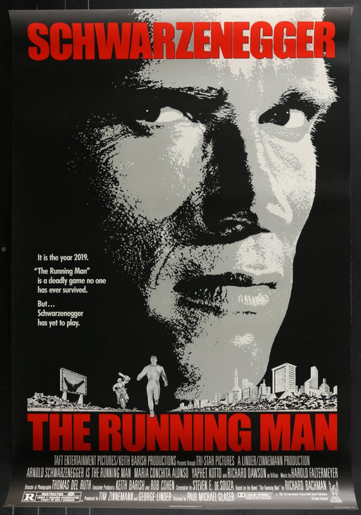 The Running Man (1987) Original Single-sided Movie Poster Rolled 27x40
