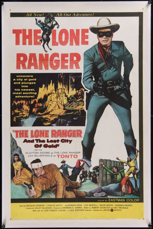Lone Ranger & The Lost City of God (1958)Linenbacked Original Movie Poster 27x41