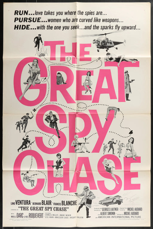 The Great Spy Chase (1964) Original Movie Poster Folded 27x41