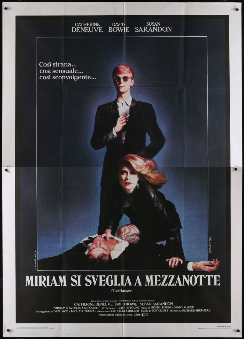The Hunger (1983) Original Italian 2P Movie Poster Folded 55x78