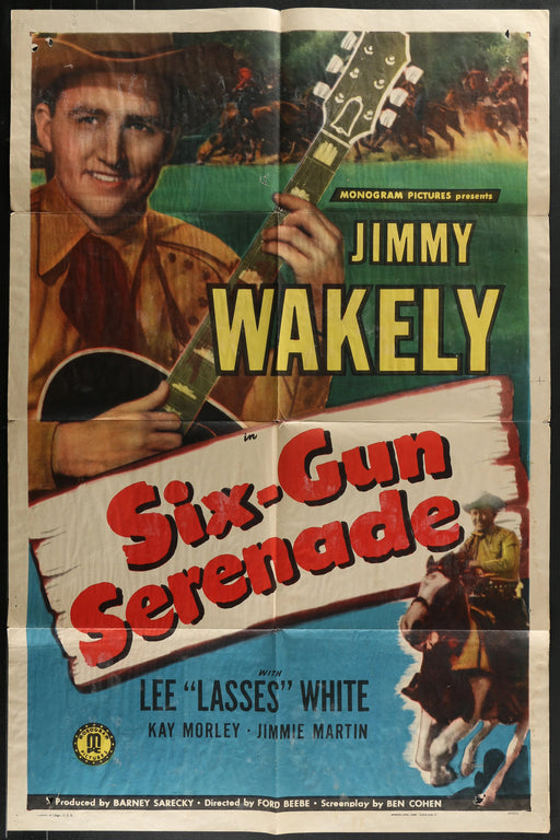 Six-Gun Serenade (1947) Original Western Movie Poster Folded 27x41
