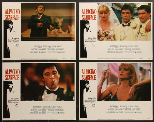 Scarface (1983) Set of 8 Original Movie Lobby Cards 11x14