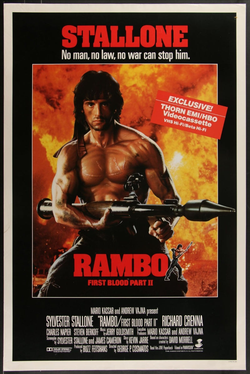 Rambo: First Blood Part II (1985) Original Movie Poster Rolled 27x41