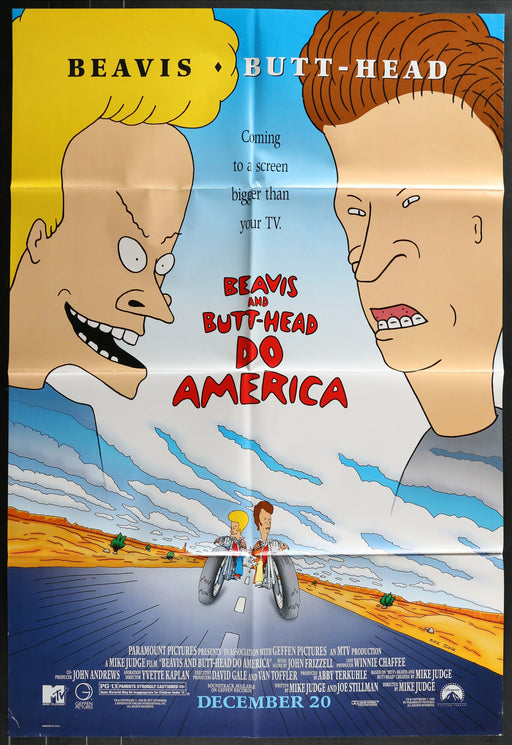 Beavis and Butt-Head Do America (1996) Original Movie Poster F 27x40