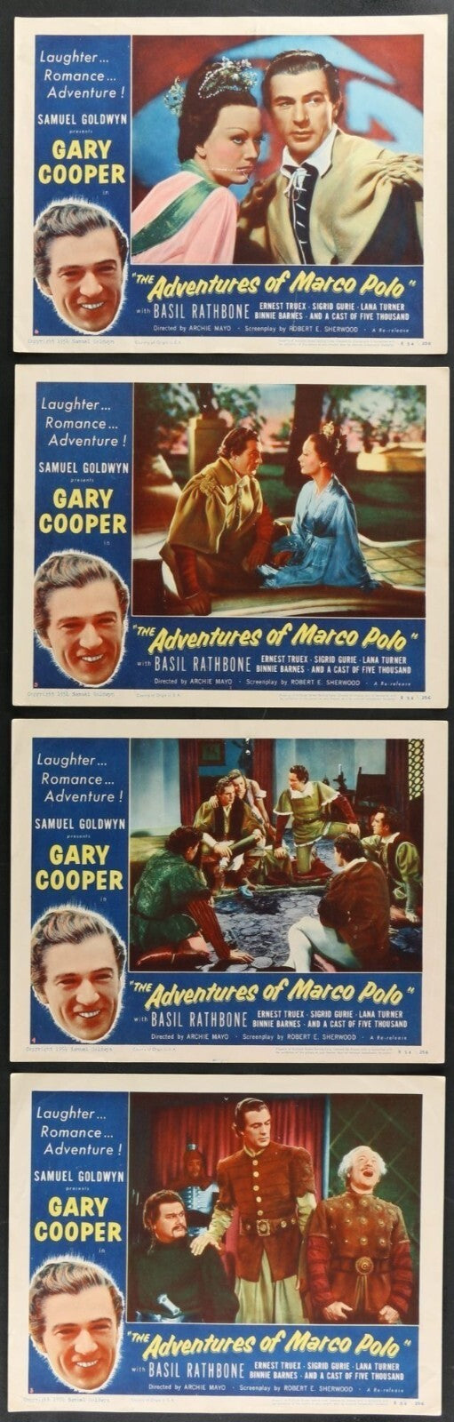 The Adventures of Marco Polo (1938) Original Lobby Cards Movie Posters 11x14