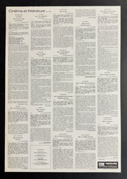 Cinéma & Littérature (1985) CAC Voltaire Poster 15.75x22.75