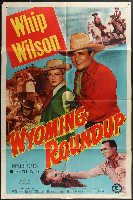 Wyoming Roundup (1952) Original Western Movie Poster Folded 27x41