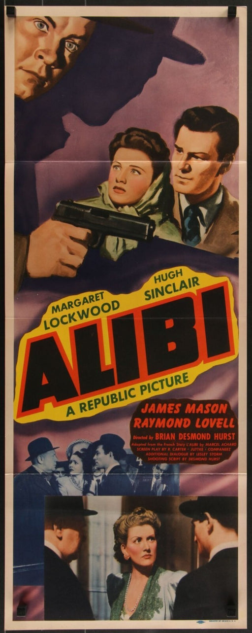 Alibi (R 1943) Original Folded Insert Movie Poster 14x36