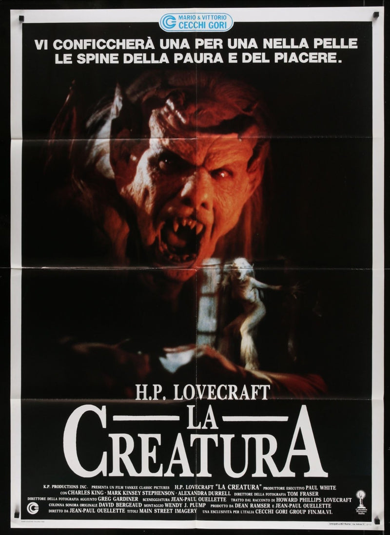The Unnamable (1988) Original Italian 1P Movie Poster Folded 39x55