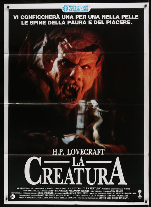 The Unnamable (1988) Original Italian 1P Movie Poster Folded 39x55