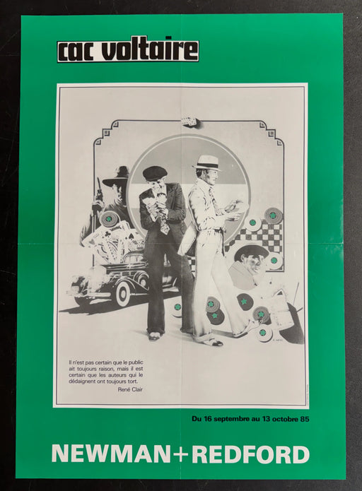 Newman + Redford (1985) CAC Voltaire Poster Folded 15.75x22.75