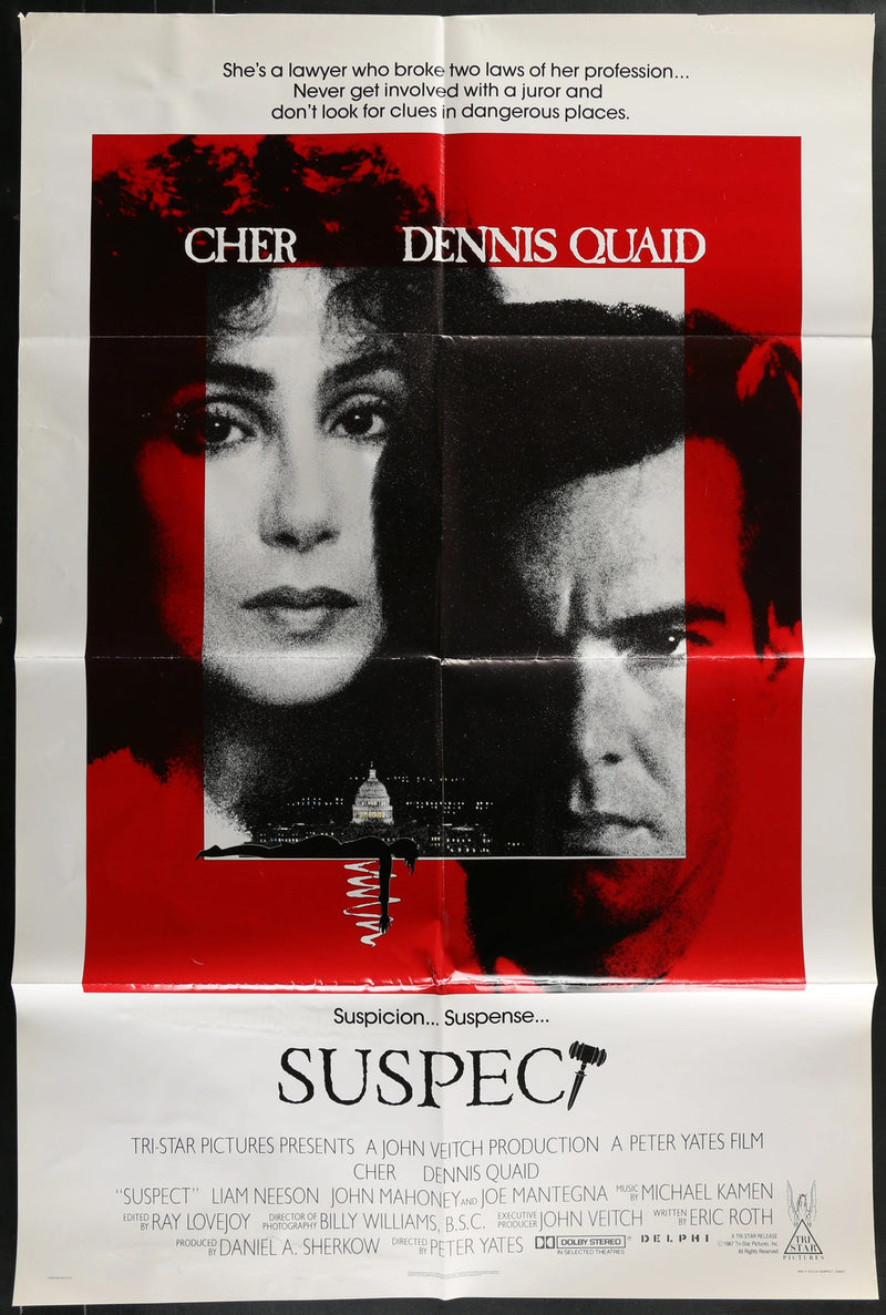 Suspect (1987) Original Movie Poster Folded 27x41
