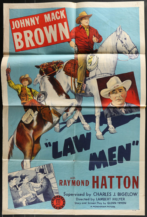 Law Men (1944) Original Western Movie Poster Folded 27x41