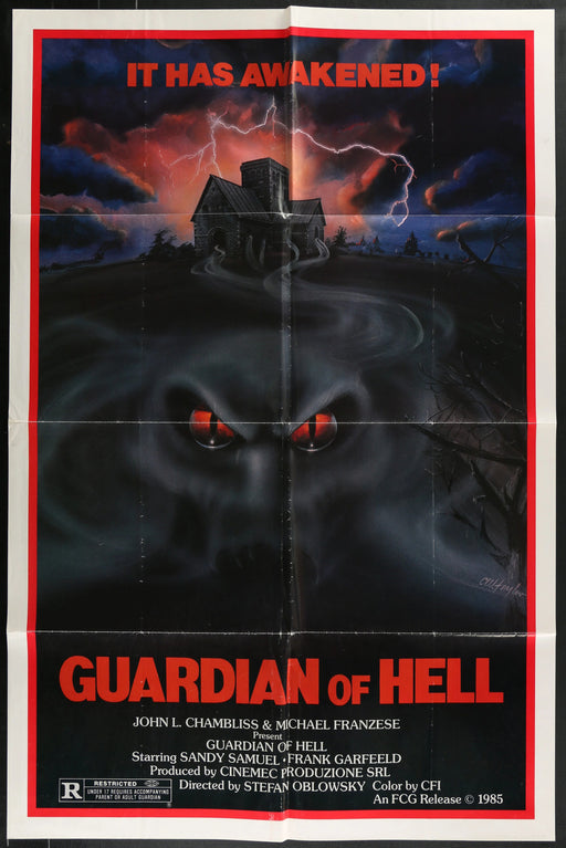 Guardian of Hell (1985) Original Movie Poster Folded 27x41
