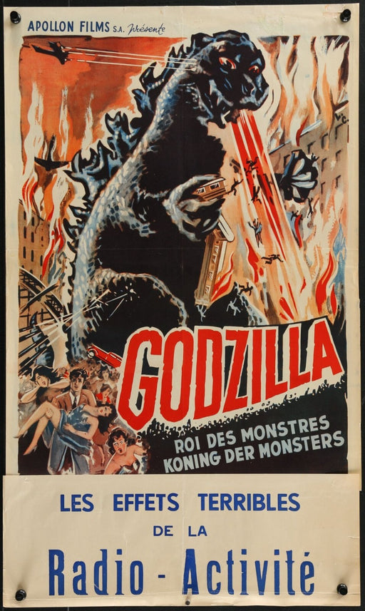 Gojira (1957) Original Belgian Movie Poster 13 3/4" x 18 3/4"