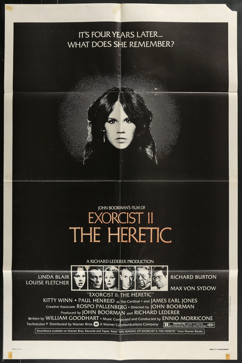 Exorcist II The Heretic (1977) Original Movie Poster Folded 27x41