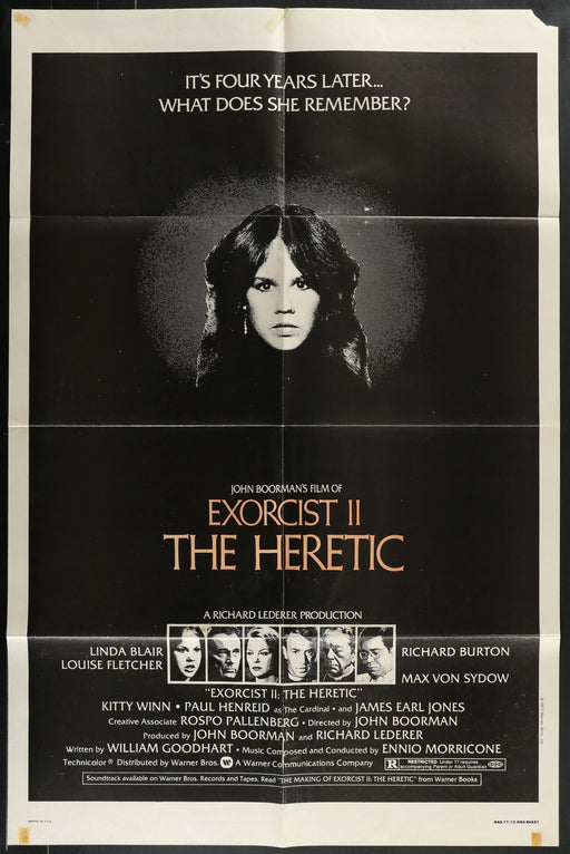 Exorcist II The Heretic (1977) Original Movie Poster Folded 27x41