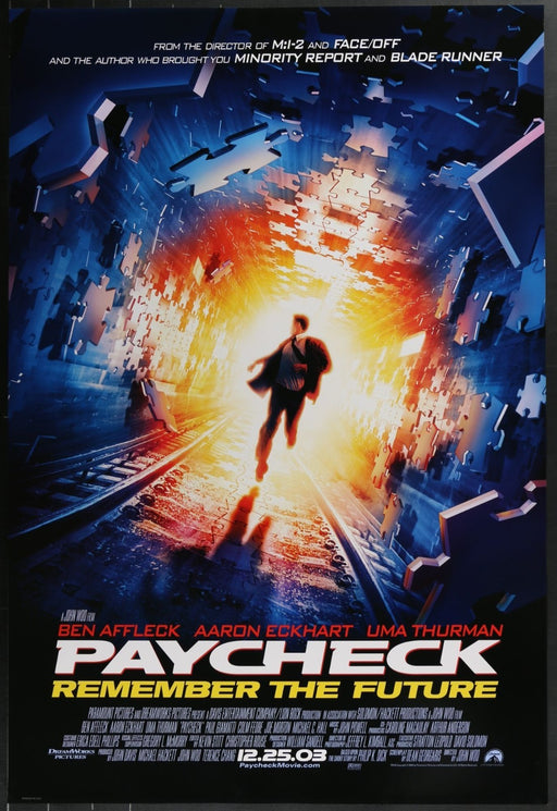 Paycheck (2003) Original Single-sided Movie Poster Rolled 27x40