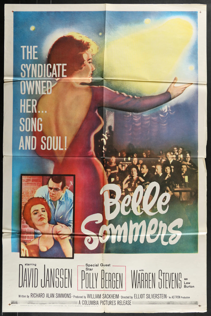 Belle Sommers (1962) Original Movie Poster Folded 27x41