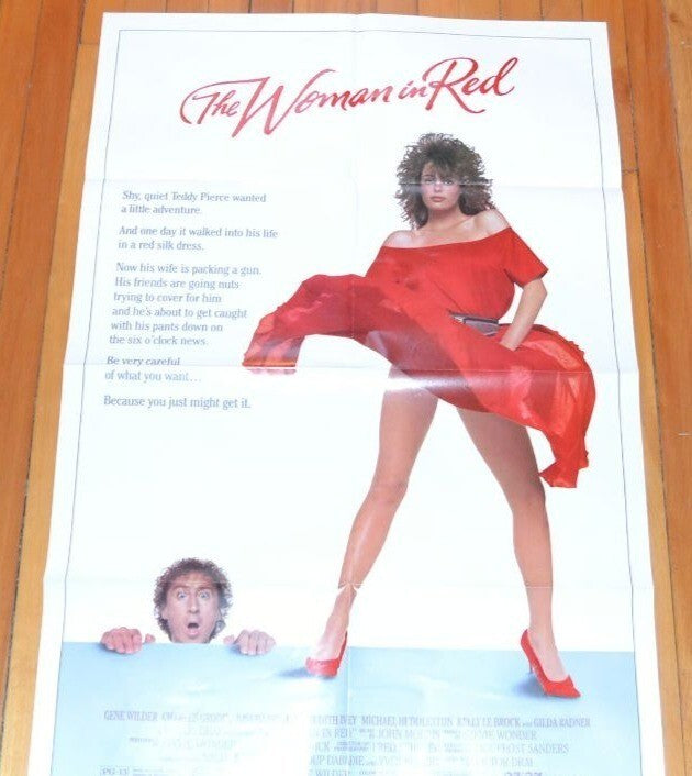 The Woman in Red (1984) Original Movie Poster Folded 27x41