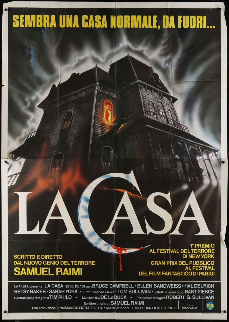 The Evil Dead (1981) Original Italian 2P Movie Poster Folded 55x78