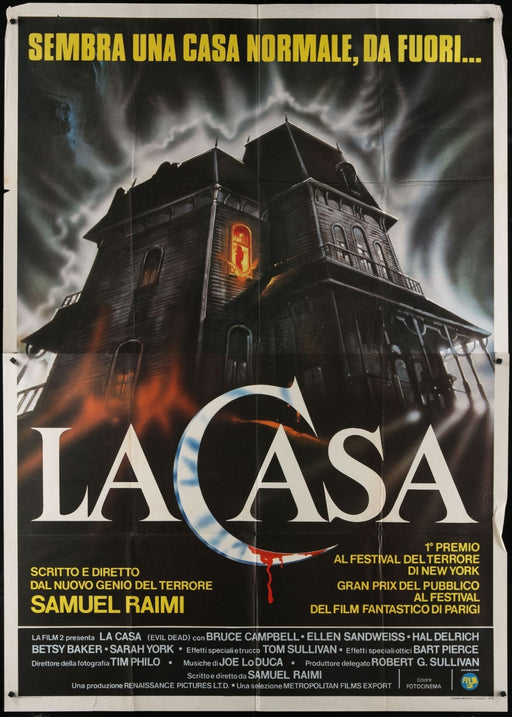 The Evil Dead (1981) Original Italian 2P Movie Poster Folded 55x78