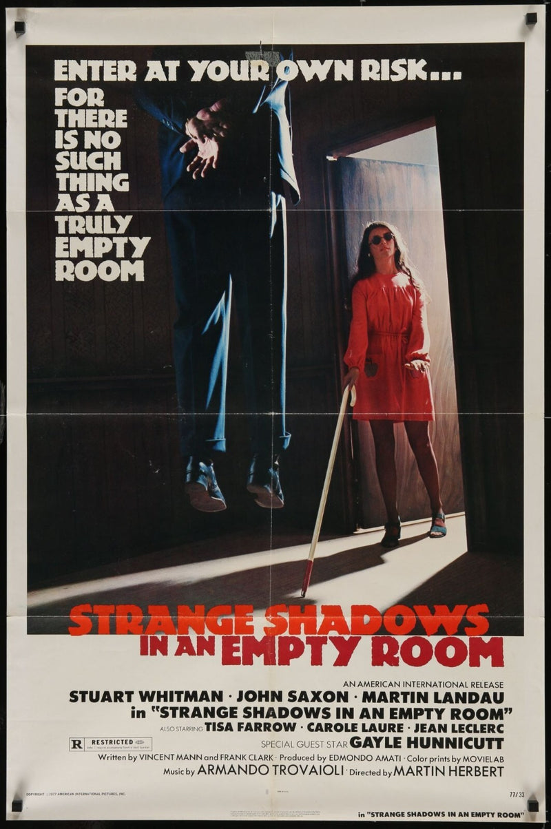 Strange Shadows in an Empty Room (1976) Original Movie Poster Folded 27x41