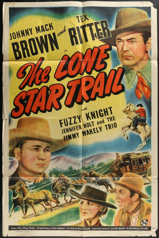 The Lone Star Trail (1943) Original Movie Poster Folded 27x41