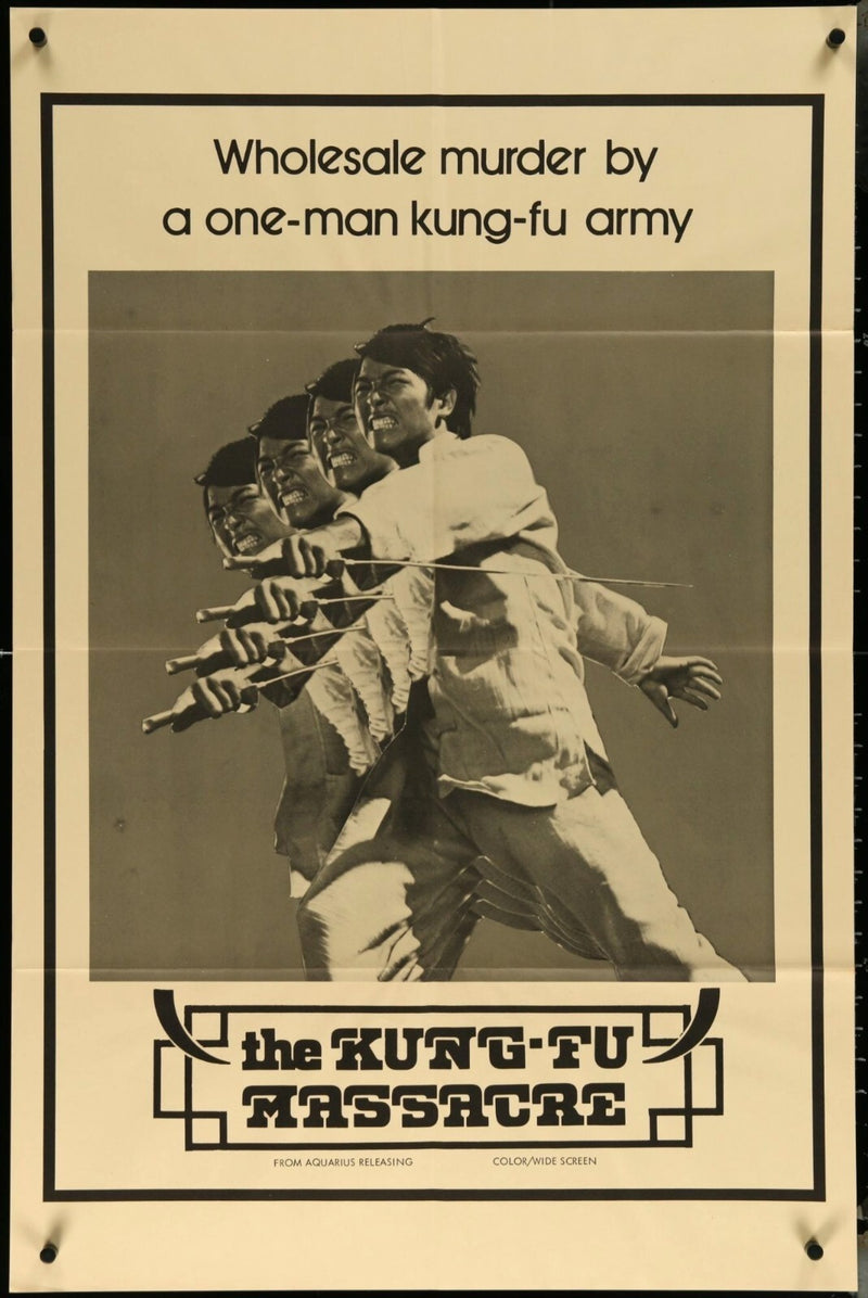Meng hu dou kuang long (1974) Original Movie Poster Folded 27x41