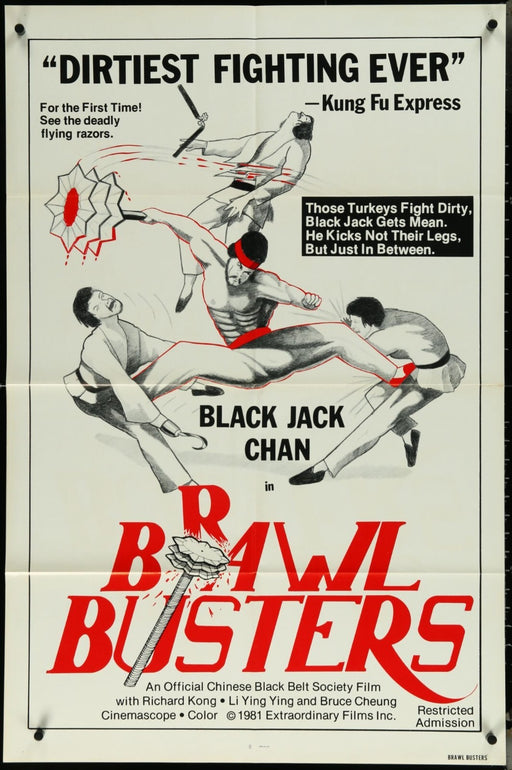 The Brawl Busters (1978) Original Movie Poster Folded 27x41