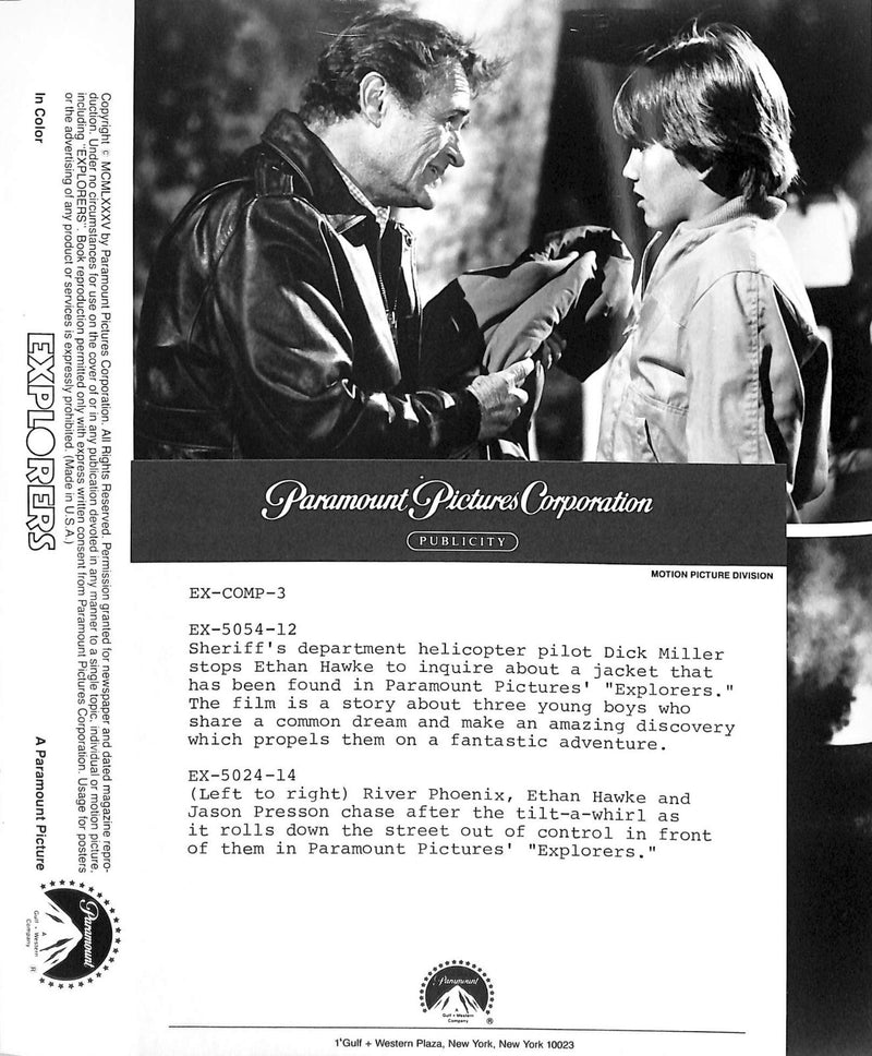 Explorers (1985) Movie Still Full Set 8x10
