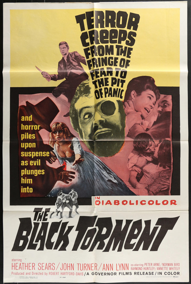 The Black Torment (1964) Original Movie Poster Folded 27x41