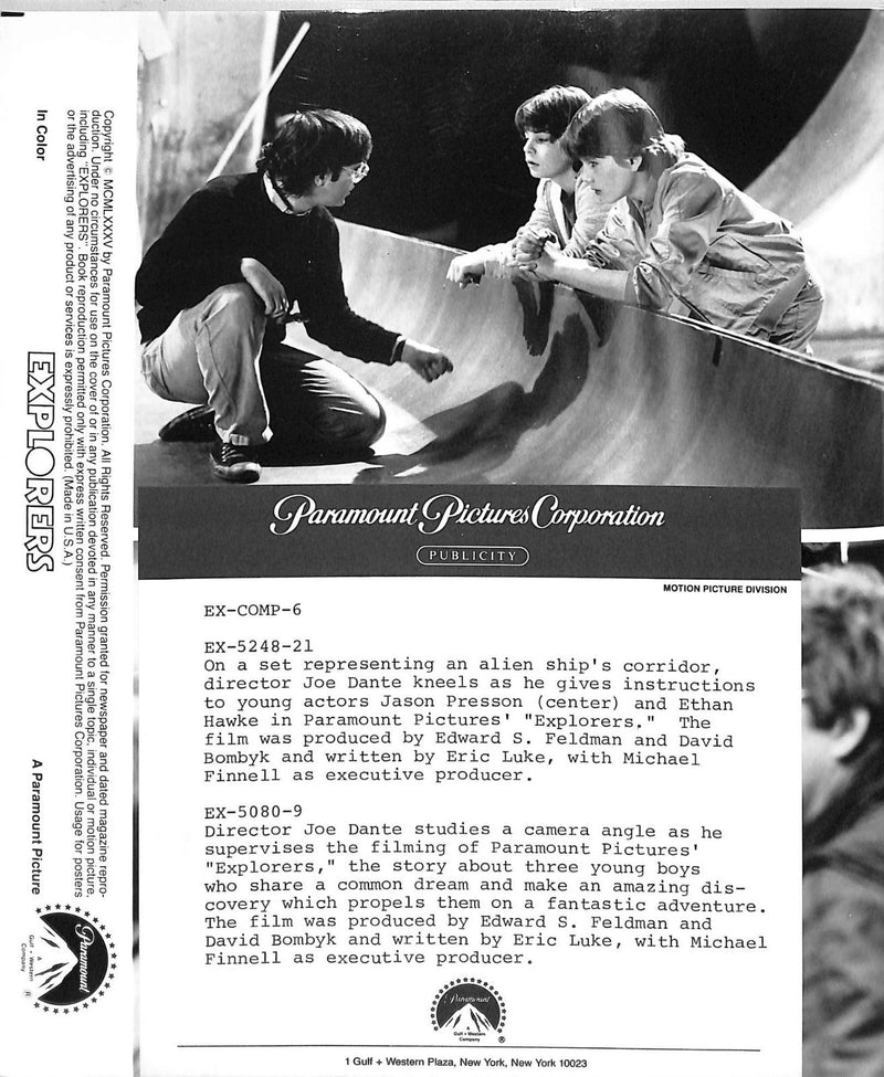 Explorers (1985) Movie Still Full Set 8x10