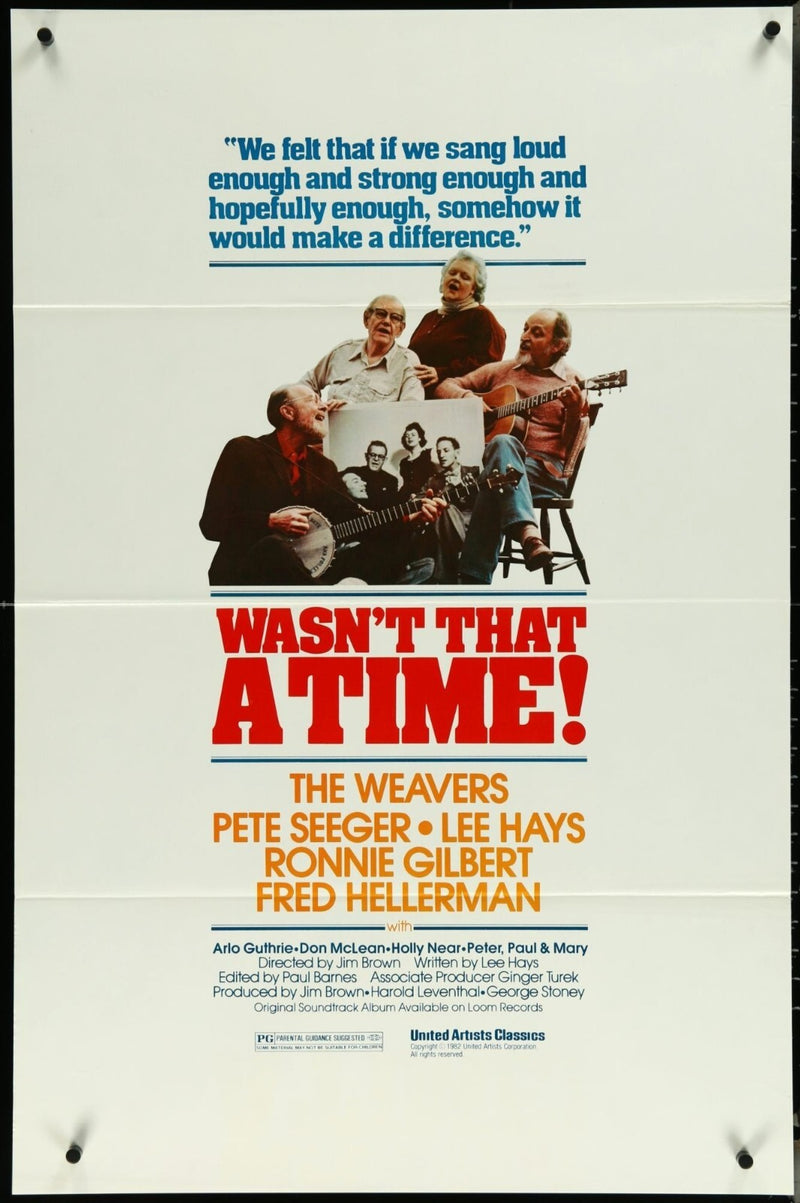 Wasn't That a Time (1982) Original Movie Poster Folded 27x41 EM8-529