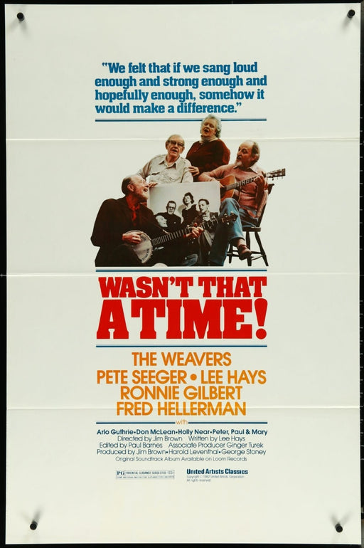 Wasn't That a Time (1982) Original Movie Poster Folded 27x41 EM8-529