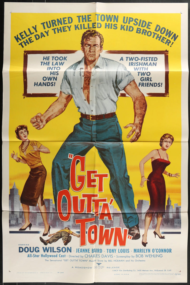 Get Outta Town (1960) Original Movie Poster Folded 27x41