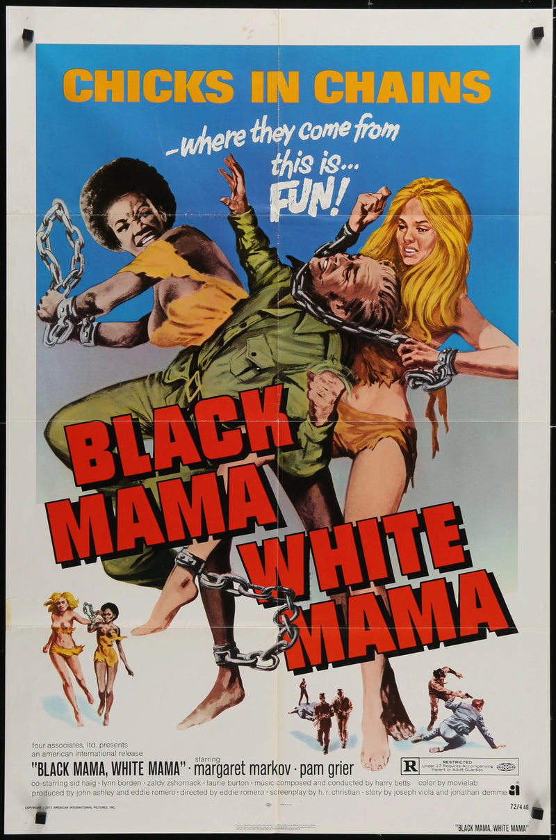 BLACK MAMA WHITE MAMA (1973) Original One Sheet 27x41 Movie Poster Pam Grier