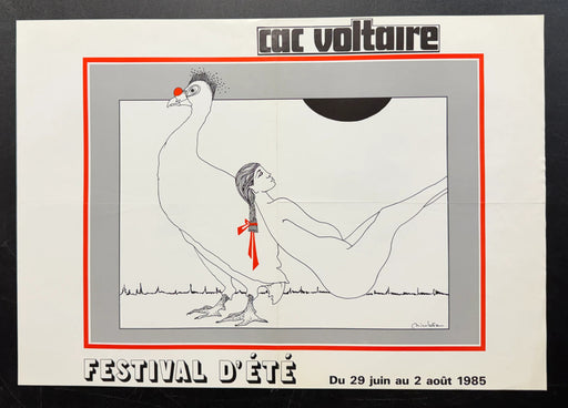 Festival d’Été (1985) CAC Voltaire Poster Folded 15.75x22.75