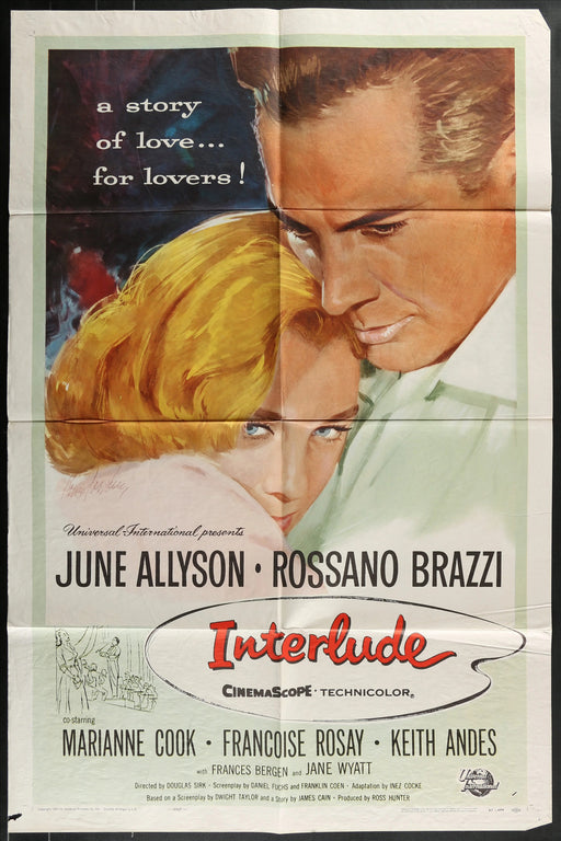 Interlude (1957) Original Movie Poster Folded 27x41