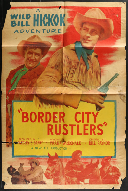Border City Rustlers (1953) Original Movie Poster Folded 27x41