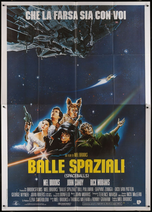 Spaceballs (1987) Original Italian Two-panel Movie Poster Folded 55x78