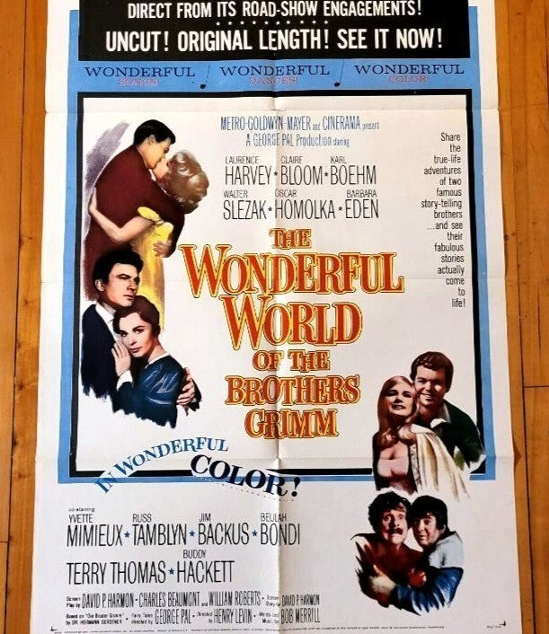 Wonderful World of the Brothers Grimm (1962) Original Movie Poster Folded 27x41