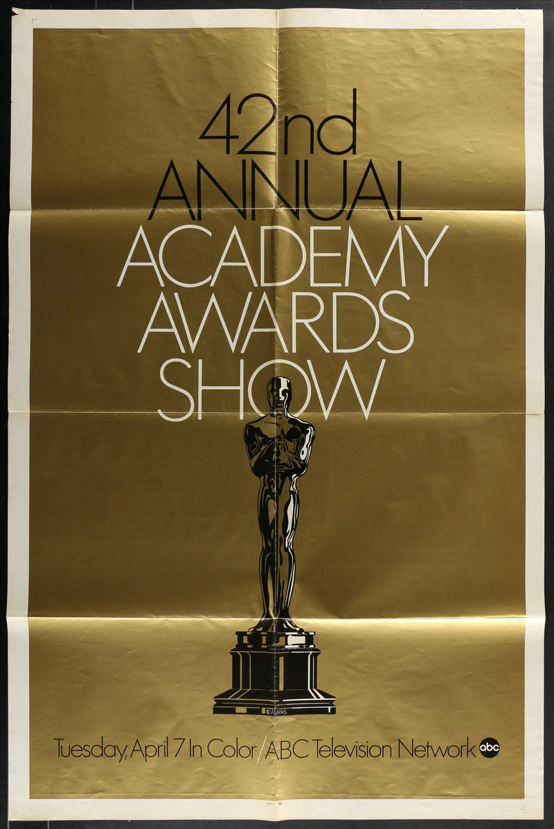 42nd Annual Academy Awards Show (1970) Original Poster Folded 27x41