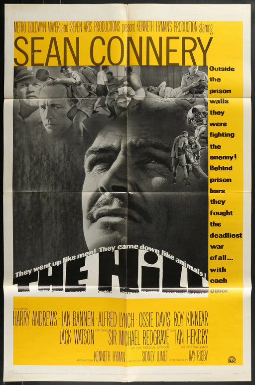 The Hill (1965) Original Movie Poster Folded 27x41