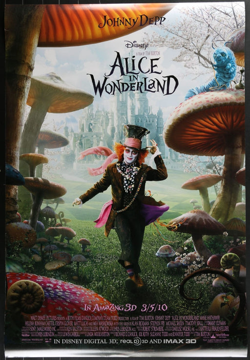 Alice in Wonderland (2010) Original DS Movie Poster Mad Hatter 27x40