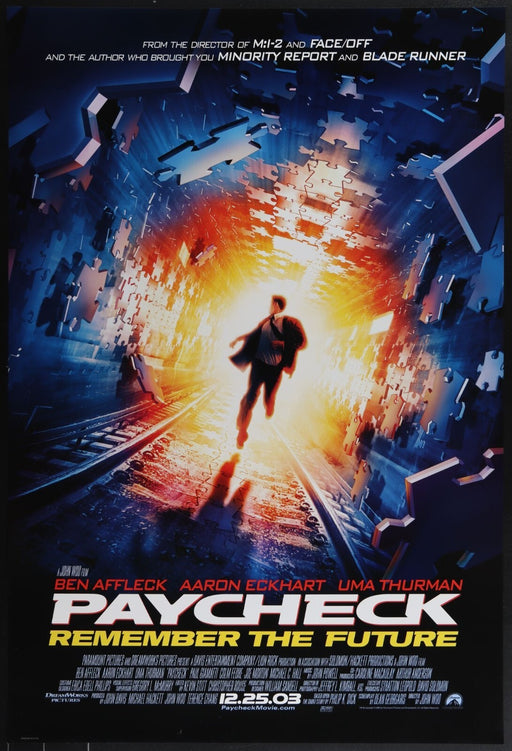 Paycheck (2003) Original Movie Poster Rolled 27x40