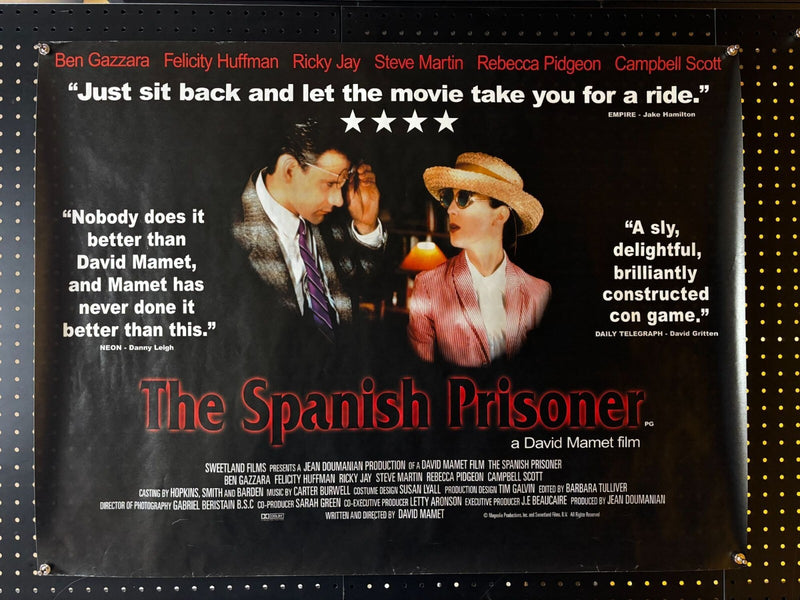Spanish Prisoner (1997) Original Movie Poster UK Quad Rolled