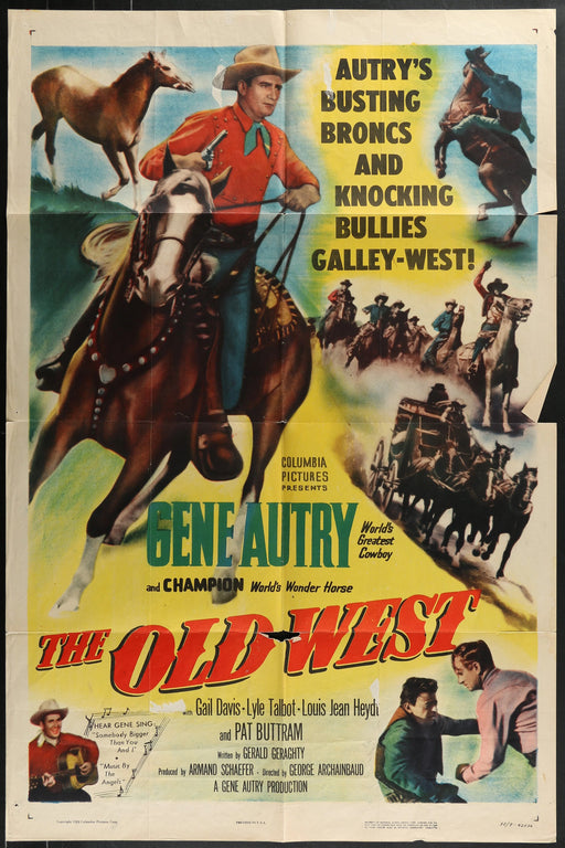 The Old West (1952) Original Western Movie Poster Folded 27x41