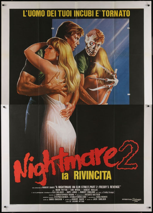 A Nightmare on Elm Street 2 (1985) Orig. Italian Two-panel Movie Poster 55x78
